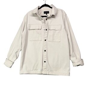 Denim Shacket Button Down 100% Cotton Modern Utility Gorpcore layering piece